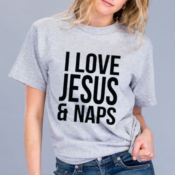 I Love Jesus & Naps Graphic Tee - Picture 5 of 5